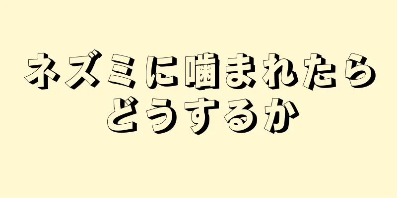 ネズミに噛まれたらどうするか