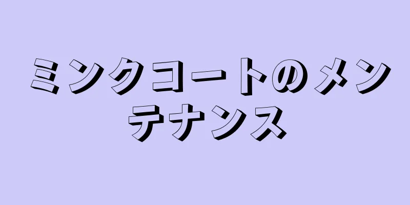 ミンクコートのメンテナンス