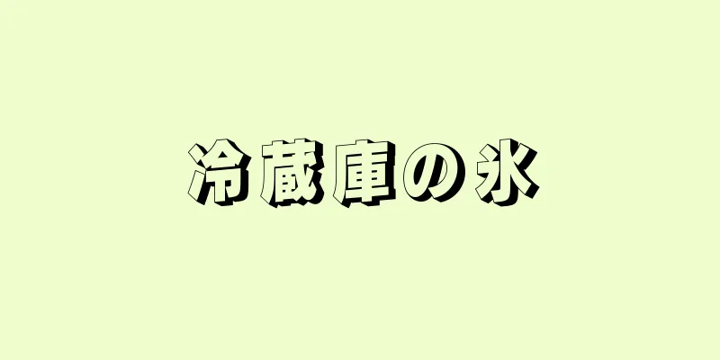 冷蔵庫の氷