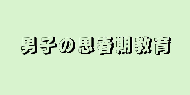 男子の思春期教育