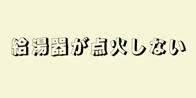 給湯器が点火しない