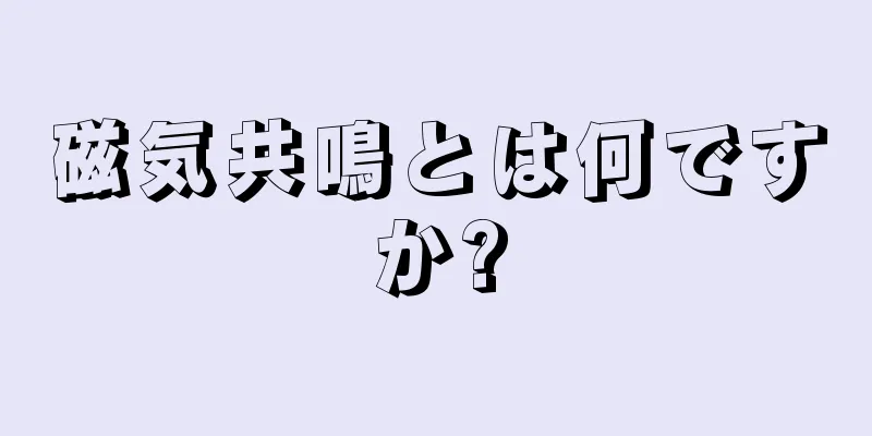 磁気共鳴とは何ですか?