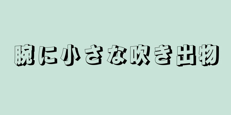 腕に小さな吹き出物