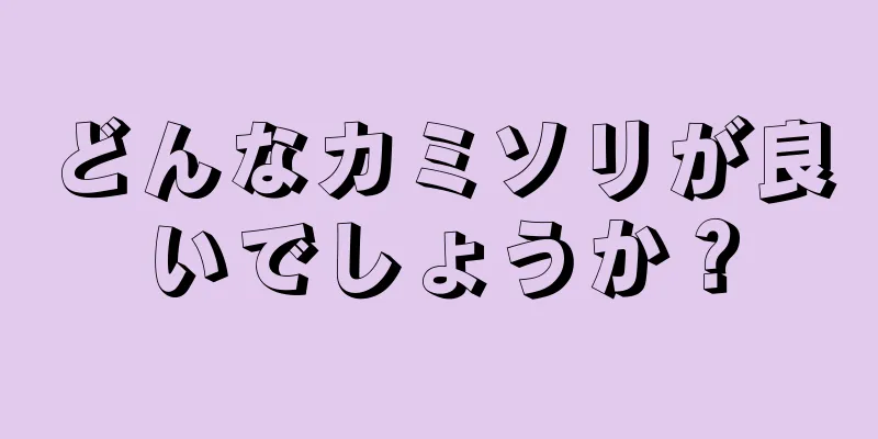 どんなカミソリが良いでしょうか？