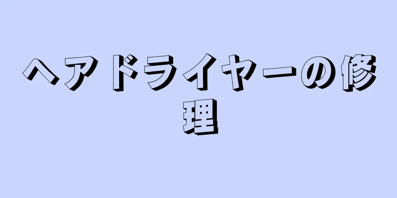 ヘアドライヤーの修理