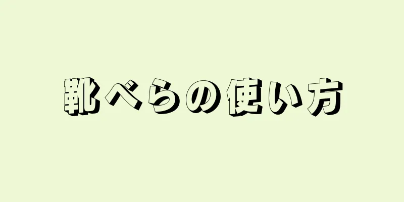 靴べらの使い方