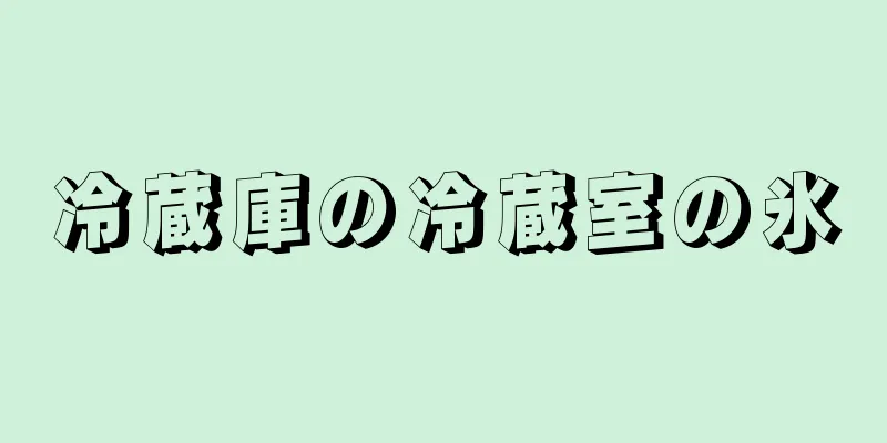 冷蔵庫の冷蔵室の氷