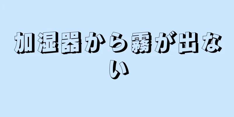 加湿器から霧が出ない