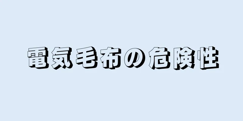 電気毛布の危険性