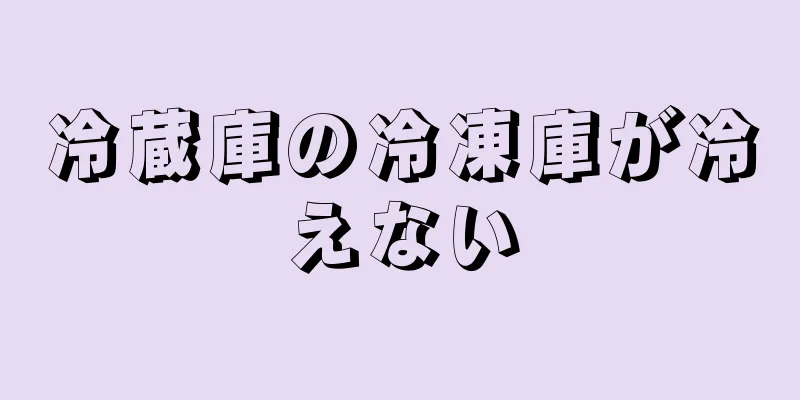 冷蔵庫の冷凍庫が冷えない