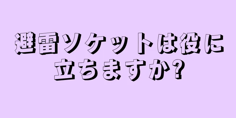 避雷ソケットは役に立ちますか?