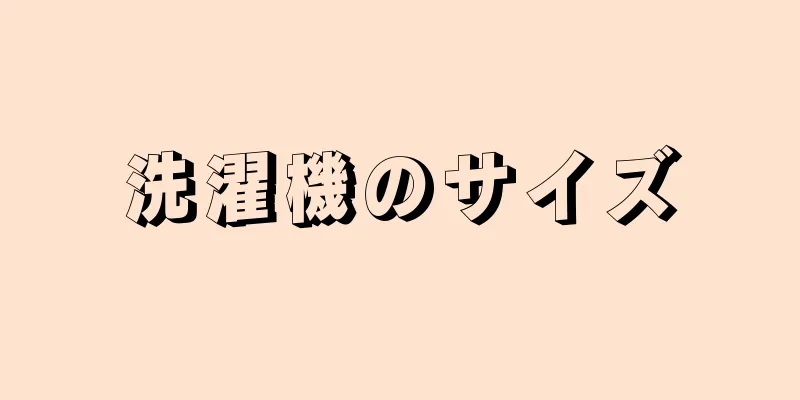 洗濯機のサイズ