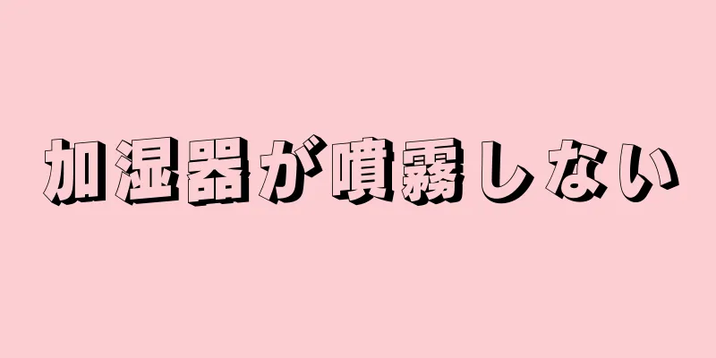 加湿器が噴霧しない