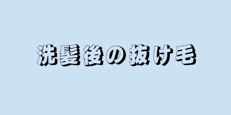 洗髪後の抜け毛