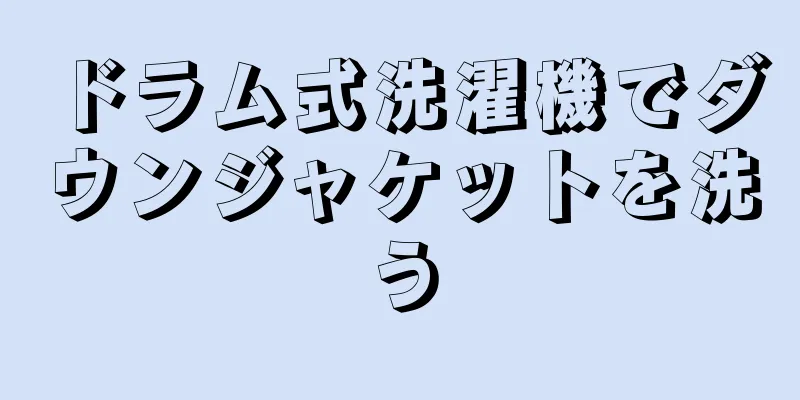 ドラム式洗濯機でダウンジャケットを洗う