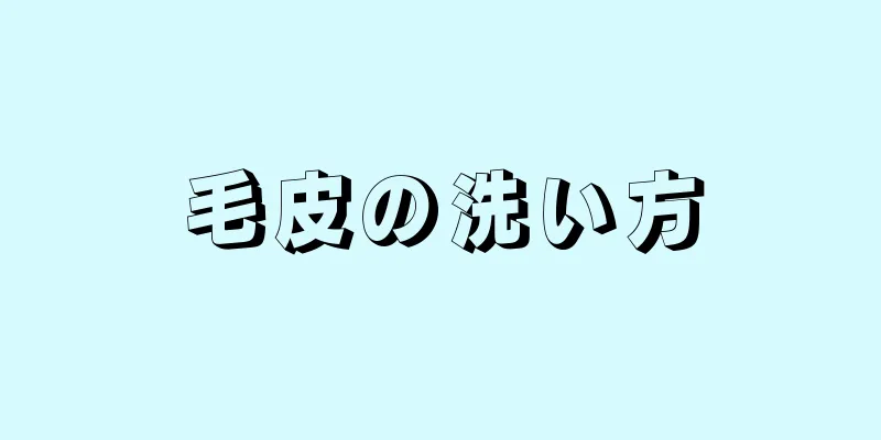 毛皮の洗い方