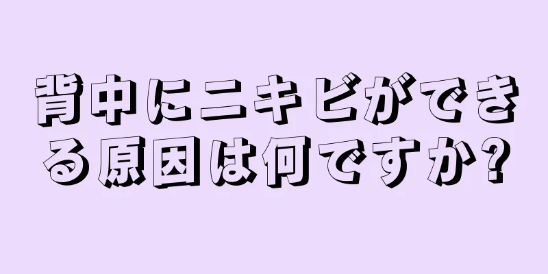 背中にニキビができる原因は何ですか?