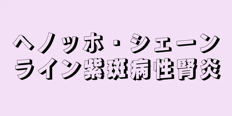 ヘノッホ・シェーンライン紫斑病性腎炎