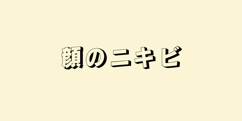 顔のニキビ