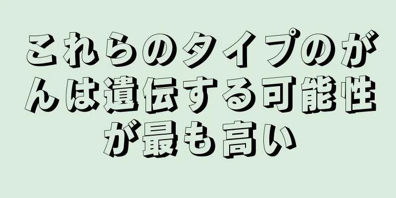 これらのタイプのがんは遺伝する可能性が最も高い