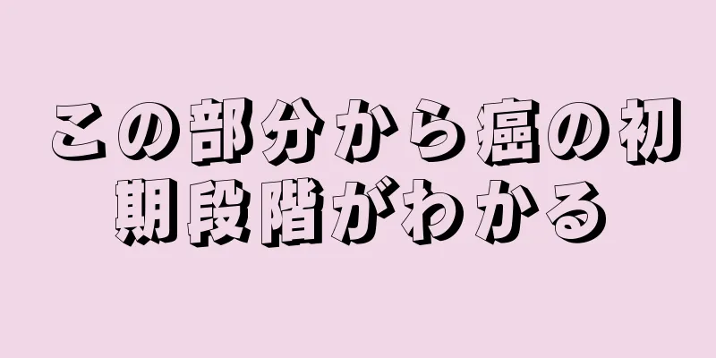 この部分から癌の初期段階がわかる