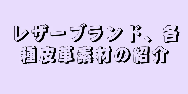 レザーブランド、各種皮革素材の紹介