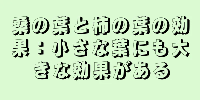 桑の葉と柿の葉の効果：小さな葉にも大きな効果がある