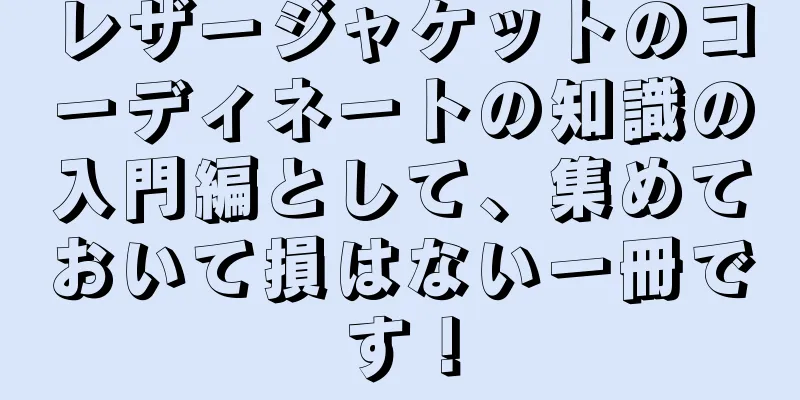 レザージャケットのコーディネートの知識の入門編として、集めておいて損はない一冊です！