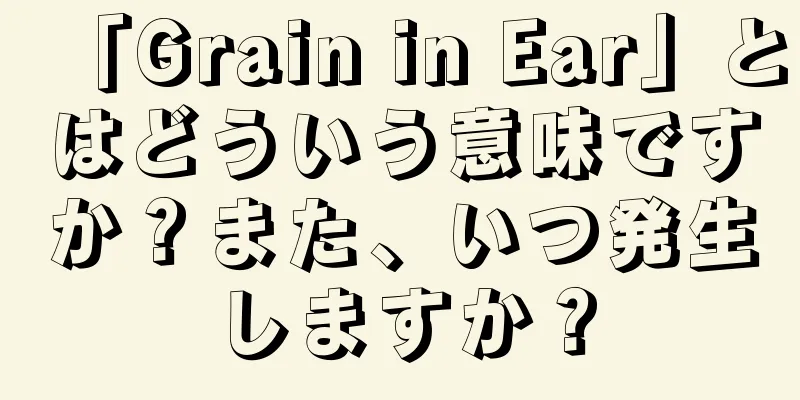 「Grain in Ear」とはどういう意味ですか？また、いつ発生しますか？