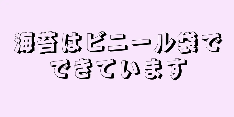 海苔はビニール袋でできています