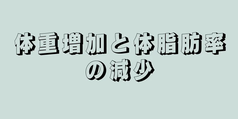 体重増加と体脂肪率の減少