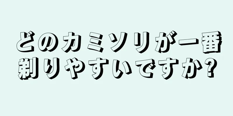 どのカミソリが一番剃りやすいですか?