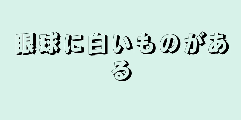 眼球に白いものがある