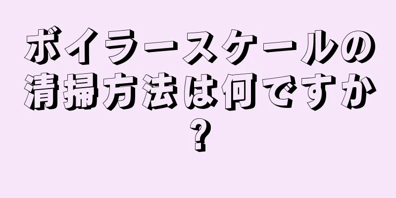 ボイラースケールの清掃方法は何ですか?