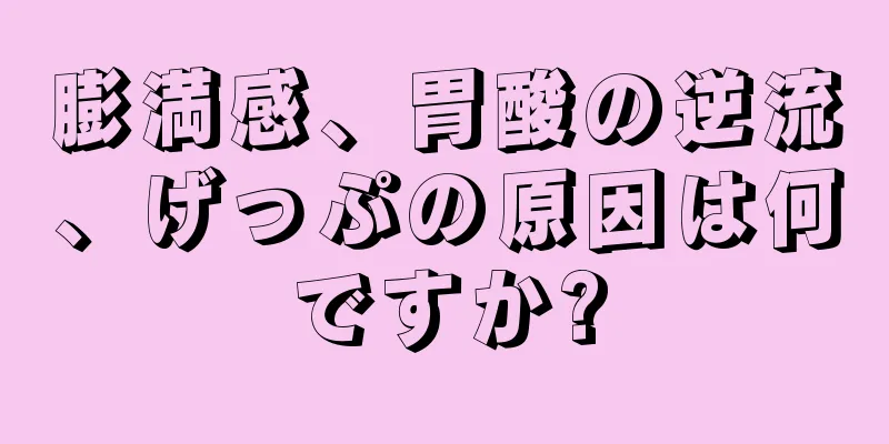 膨満感、胃酸の逆流、げっぷの原因は何ですか?