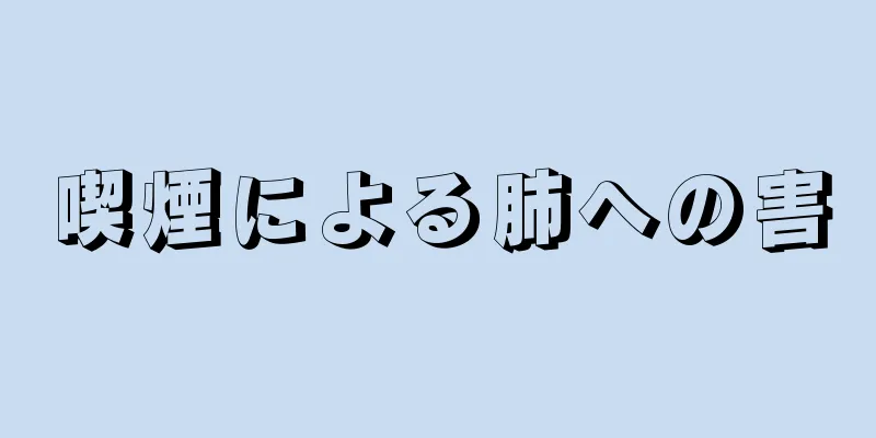 喫煙による肺への害