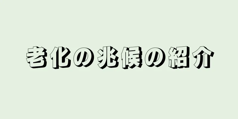 老化の兆候の紹介