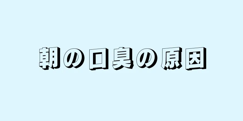 朝の口臭の原因