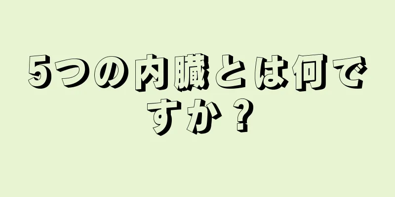 5つの内臓とは何ですか？